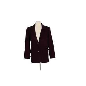 Eddie Bauer Ps Petite Blazer Jacket Coat Maroon Burgundy